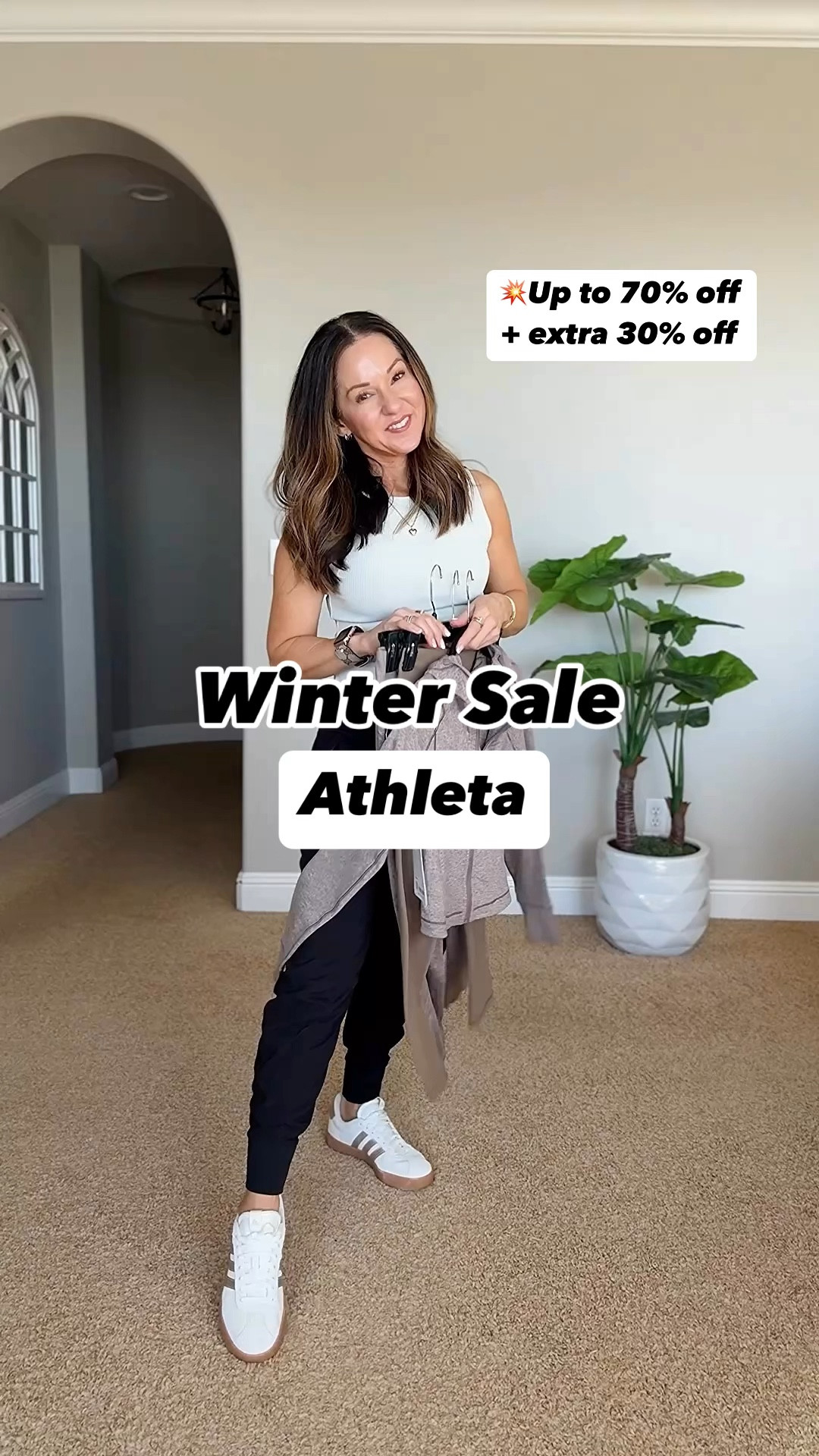 💥up to 70% off + extra 30% off @athleta
All come in petite, regular and tall length!
For reference: I’m 5’1”, 109lbs
Softluxe High rise jogger XS petite in Pyrite Feather Heather Runs big, size down 1 size.
Softluxe Crop Hoodie XS petite in Pyrite Feather Heather Runs TTS
Salutation Stash High Rise 7/8 leggings XS Petite in Clay, runs TTS
Attitude Mid-rise jogger Black XXS Petite black 
Renew Seamless Tank Small my color is sold out


#athletapartner #powerofshe #athleta #athleisure #petitefashionblogger #over50fashion #agelessstyle #comfystyle


#LTKSaleAlert #LTKFitness #LTKActive