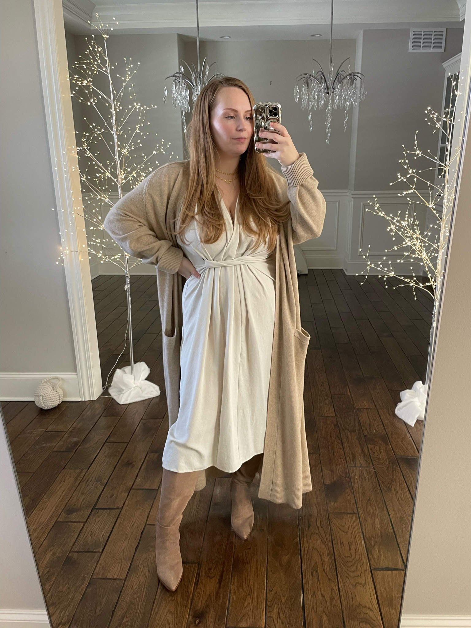 Brunch Fit 🤍 

Easy Outfit, postpartum, style, winter, boots, wide calf boots, cardigan, wool

#LTKSeasonal #LTKshoecrush