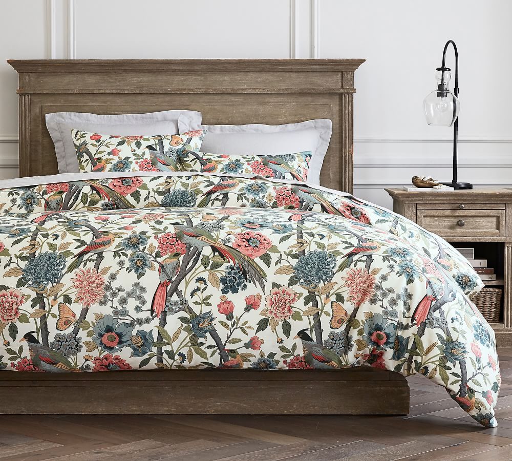 Bloom Floral Sateen Duvet Cover | Pottery Barn (US)