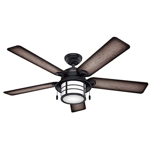 Hunter Key Biscayne Indoor / Outdoor Ceiling Fan with LED Light and Pull Chain Control | Amazon (US)