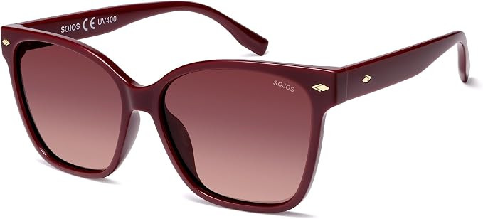 SOJOS Trendy Square Oversized Polarized Sunglasses Women SJ2682 | Retro Womens UV400 Shades | Amazon (US)