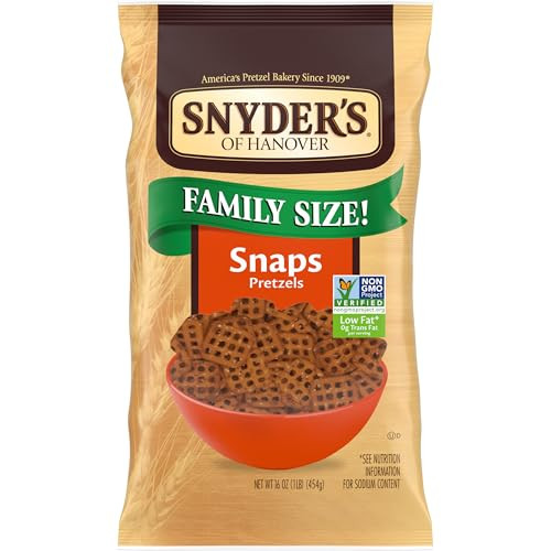 Snyder's of Hanover Pretzel Snaps, Family Size, 16 Oz Bag | Amazon (US)