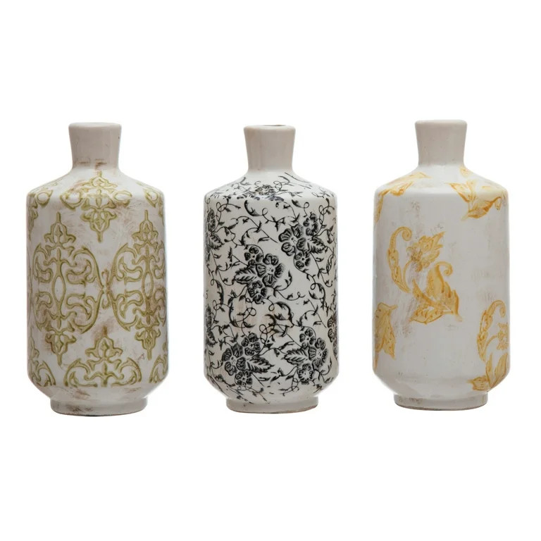 Creative Co-Op Set of 3, 7.75"H Terra Cotta Vase | Walmart (US)