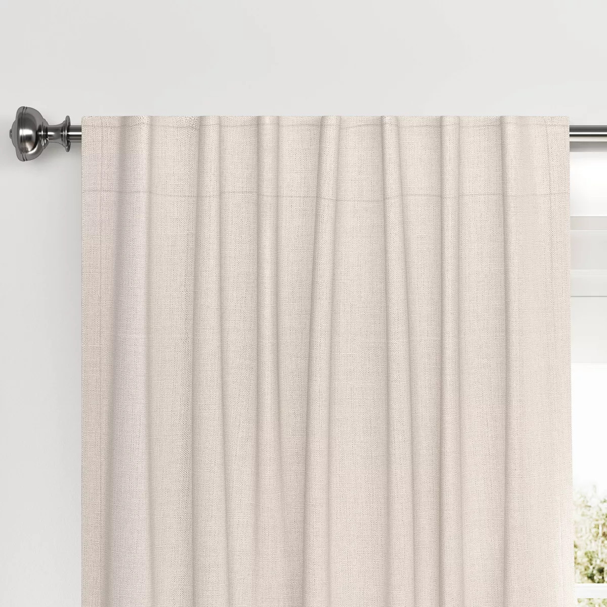 50"x84" Blackout Velvet Window Curtain Panel Cream - Threshold™: Recycled Polyester, Solid, Off... | Target
