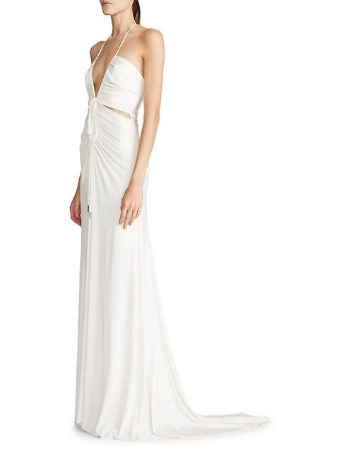 Halston x Netflix Grace Ruched Jersey Gown | Saks Fifth Avenue