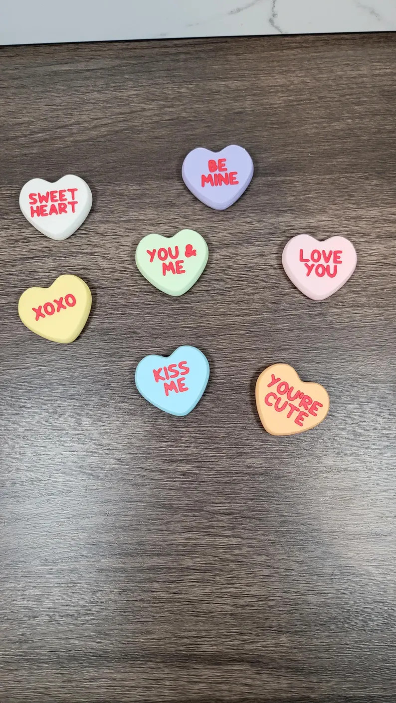 Mini Magnet Conversation Hearts | Plastic Candy Hearts | Valentine's Day Gift | Decor | Office | ... | Etsy (US)