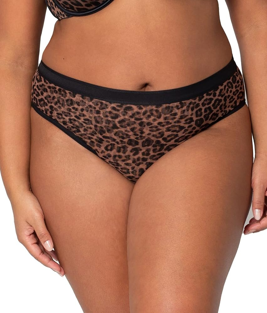 Curvy Couture Women's Plus Size Brief Panties in Smooth, Mesh and Lace, Available in Multi Packs | Amazon (US)