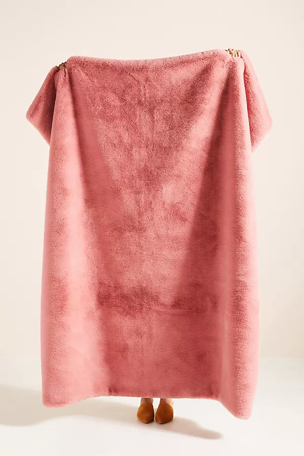 Sophie Faux Fur Throw Blanket | Anthropologie (US)