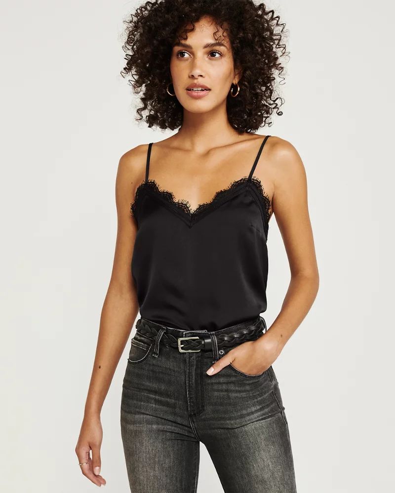 Lace-Trim Cami | Abercrombie & Fitch US & UK