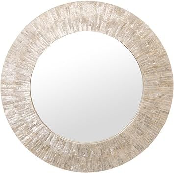 KOUBOO 1040142, Pearlescent White Round Capiz Seashell Sunray Wall Mirror | Amazon (US)