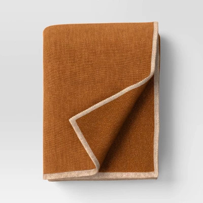 The Cozy Collection Cozy Faux Cashmere Knit Throw Camel - Threshold™ | Target