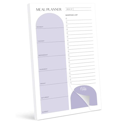 Organize Your Meals 6x9 Inch Magnetic Meal Planner for refrigerator, 52-Week Notepad with Perforated Shopping List - Your Ultimate Weekly Menu Planner & Grocery List Pad | Amazon (US)