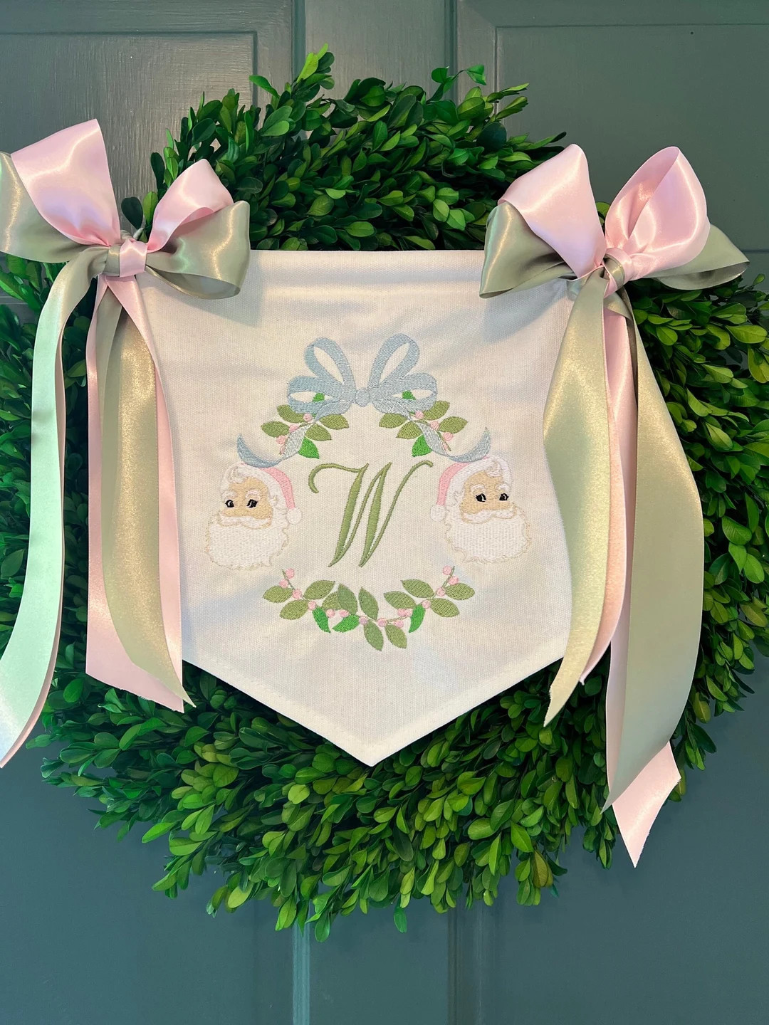 Santa Clause Banner pink Red or Blue - Etsy | Etsy (US)