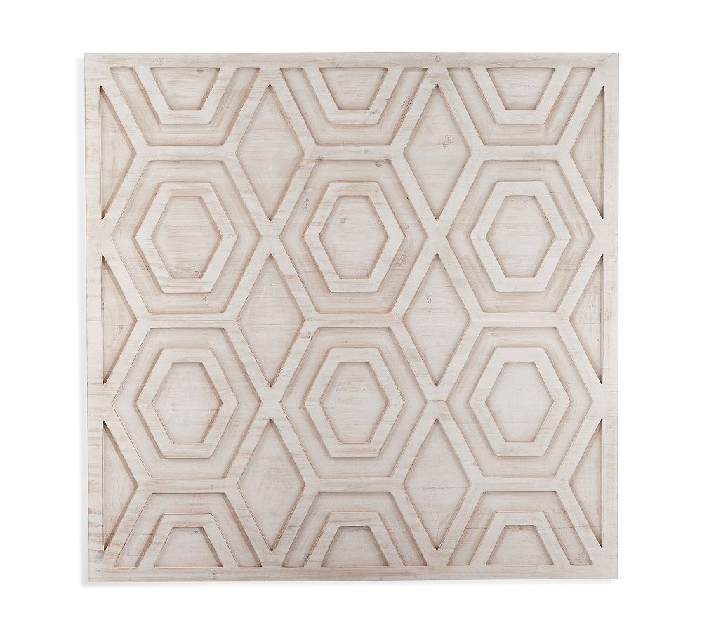 Geometric White Patterned Wall Panel | Pottery Barn (US)
