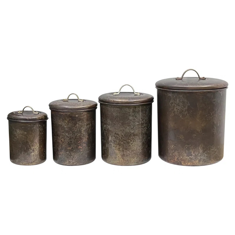 August Grove® Stainless Steel Canister - Set of 4 | Wayfair | Wayfair North America