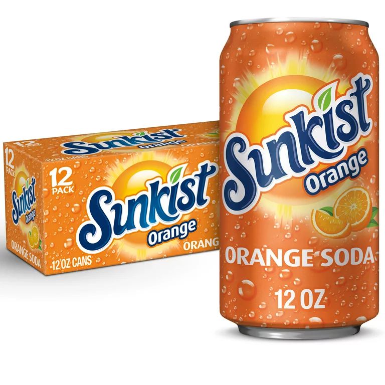 Sunkist Orange Soda Pop, 12 fl oz, 12 Pack Cans | Walmart (US)