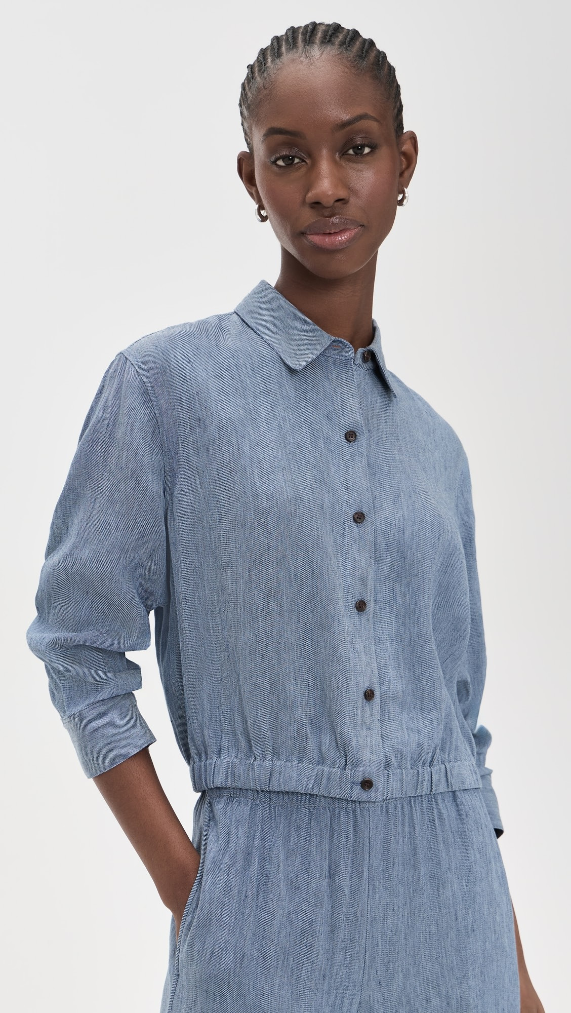 Fixed Sleeve Cropped Shirt | Shopbop