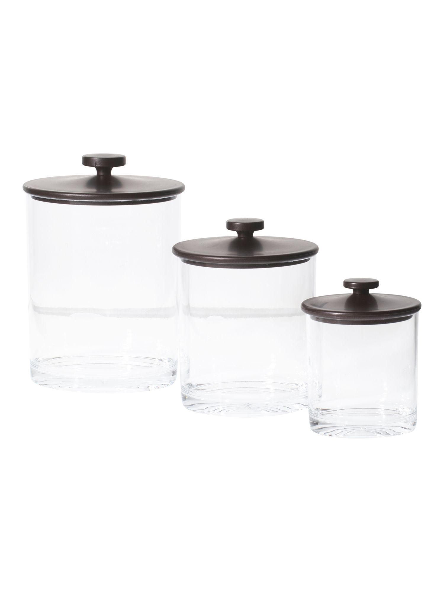 Set Of 3 Glass Bathroom Canisters | Home Essentials | Marshalls | Marshalls