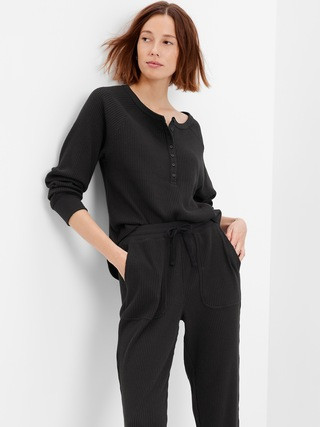 Waffle Raglan Henley T-Shirt | Gap (US)