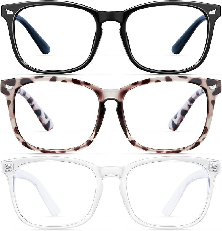 Blue Light Blocking Glasses for women/men - ZZD 3Pack Computer Reading/Gaming/TV/Phones Glasses | Amazon (US)