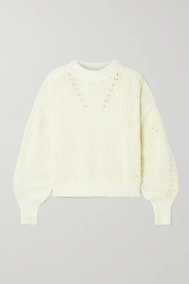La Ligne - Ribbed Cotton Sweater - Cream | NET-A-PORTER (US)