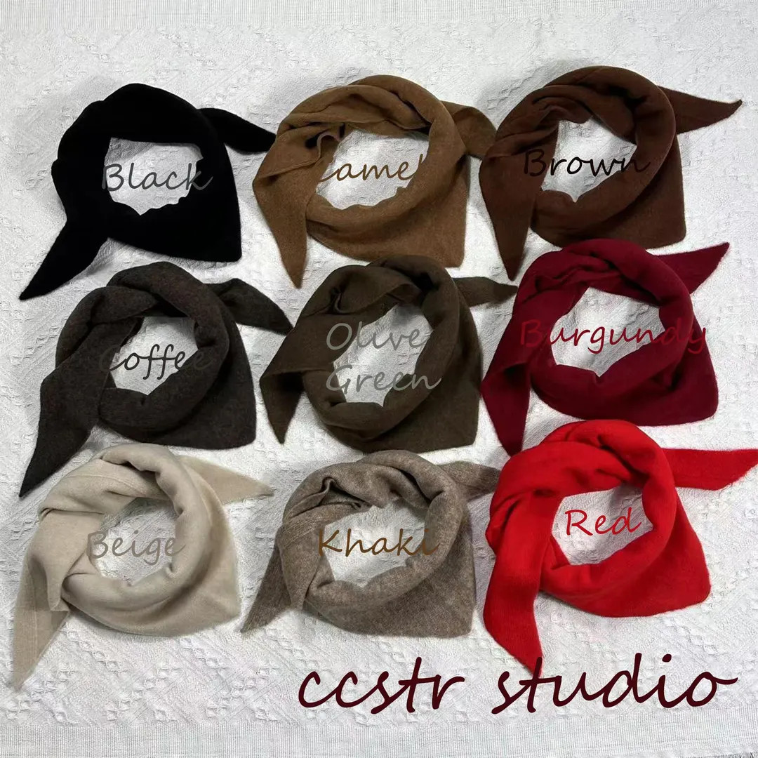 Wool Warm Scarf Collar Scarves Multicolor Stylish Simple Scarves Winter Cozy Ladies Gifts Triangl... | Etsy (US)