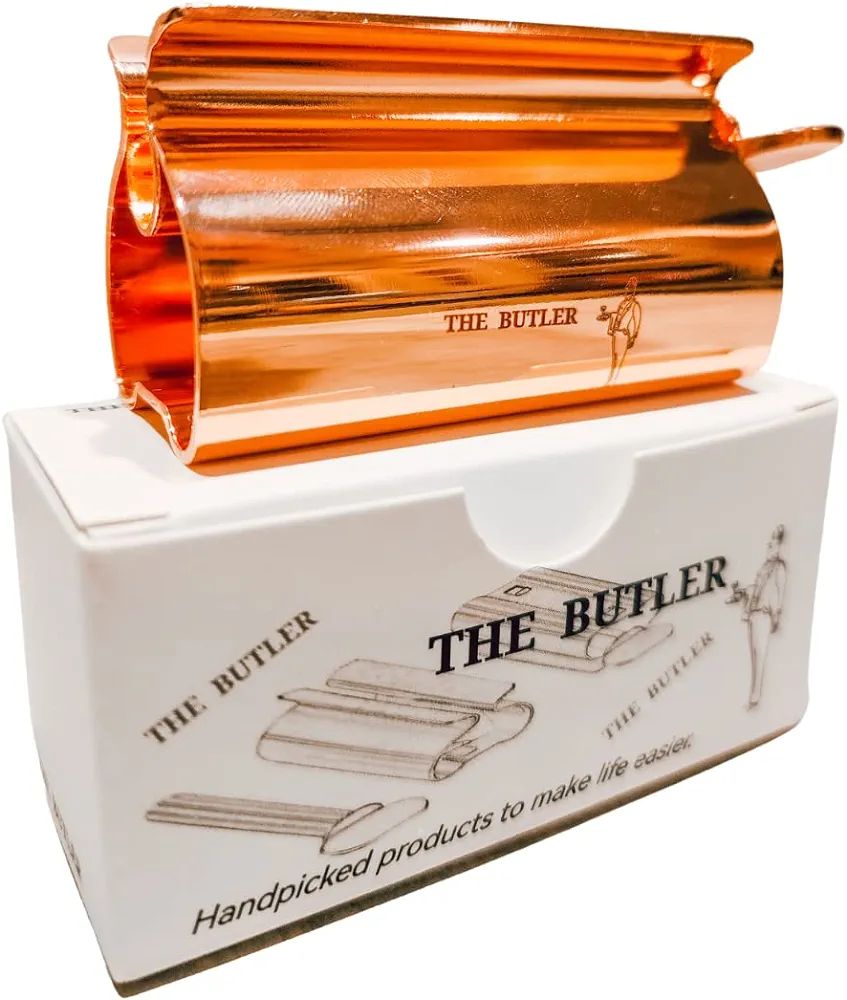 THE BUTLER Copper Tube Dispenser Squeezer, Toothpaste Holder, Toothpaste Squeezer, Tube Squeezer,... | Amazon (US)