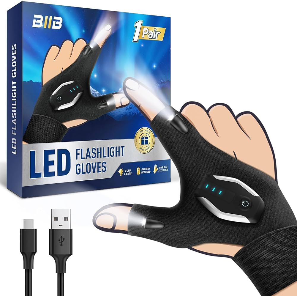 BIIB Stocking Stuffers for Adults Men, Rechargeable Flashlight Gloves Gifts for Men, White Elepha... | Amazon (US)