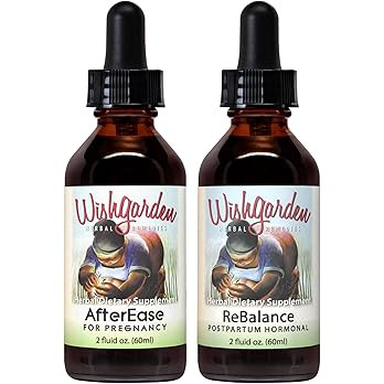 AfterEase Postpartum Contraction Drops + ReBalance Postpartum Hormone Level Support (2-2oz Bundle... | Amazon (US)