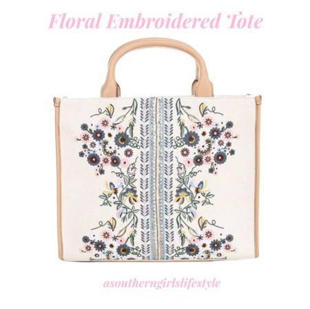 Stunning! Floral Embroidered Tote Bag 

Comes with a Shoulder Strap

Antonio Melani. Spring. Summer. Travel. Work. Dillard’s 

#LTKSeasonal #LTKitbag #LTKstyletip