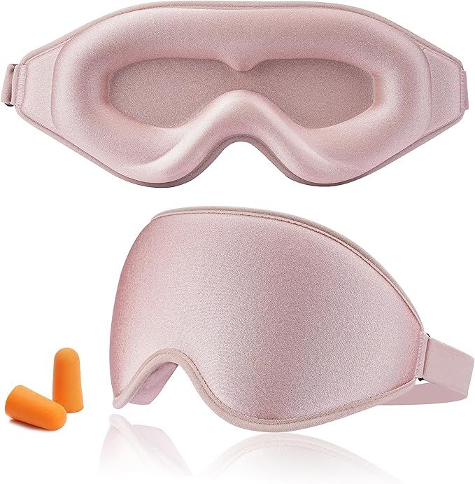 COCPMCK Ultimate Pink Dreamer 3D Sleep Mask - Light Blocking, Silk Eye Mask for Sleeping with Ear... | Amazon (US)