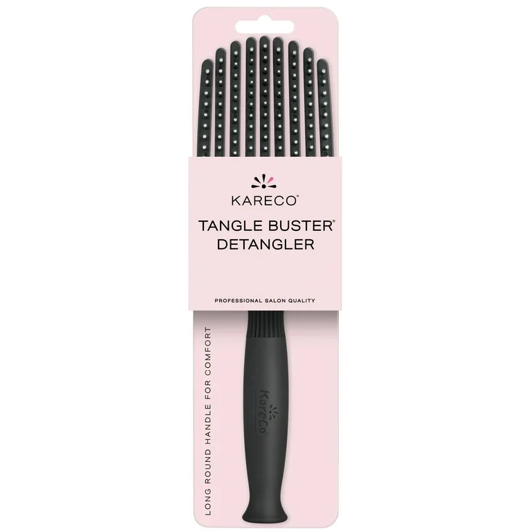 KareCo Tangle Buster Hair Brush Salon Professional Flexible Paddle, Black | Walmart (US)