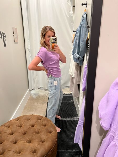 Free people jeans and purple top
Code KARLIELLIS10 for 10% off 

#LTKBacktoSchool #LTKunder50 #LTKSeasonal