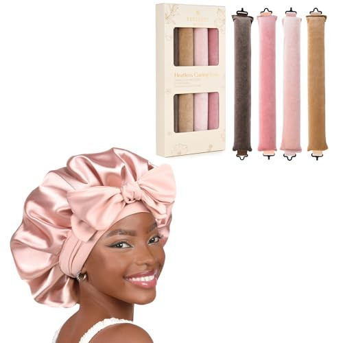 YANIBEST Heatless Hair Curler, Matches with Satin Bonnet for Sleeping, for Most Hair Types | Amazon (US)