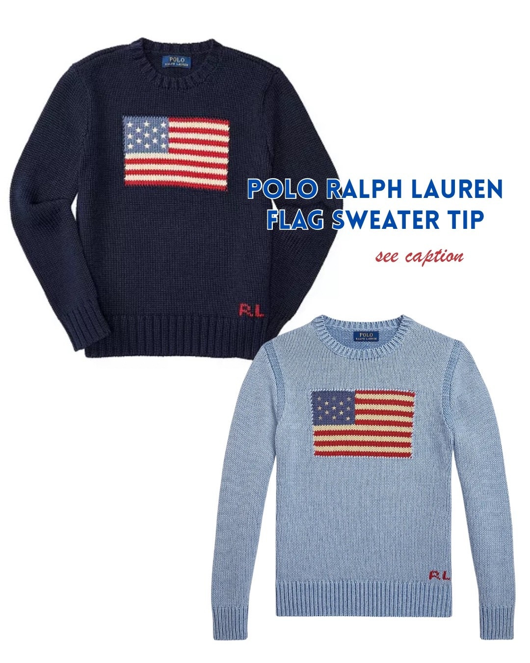 The Kids XL!
… the Ralph Lauren Boys XL sweaters fit perfectly for approximately a ladies M-L sweater fit (and are much more cost effective, so you can get even more sweaters!).

I have one of the Ralph Lauren bear sweaters in a Boys’ XL and it fits perfectly. I was reminded of this awesome tip by my friend Natalie from Pretty Paper Club today! Use it for your flag sweaters for this summer’s Americana! 🇺🇸🇺🇸🇺🇸

Note: choose the Big Boys options (Little Boys range or Girls are different fit!)

#LTKSeasonal #LTKootd