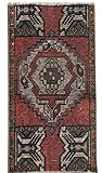 Turkish Rug Handmade Geometric Wool Traditional Vintage Area Rug Red 1x3 Ft 19082097 | Amazon (US)