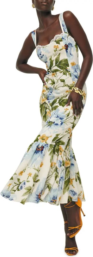 Reformation Irisa Floral Trumpet Dress | Nordstrom | Nordstrom