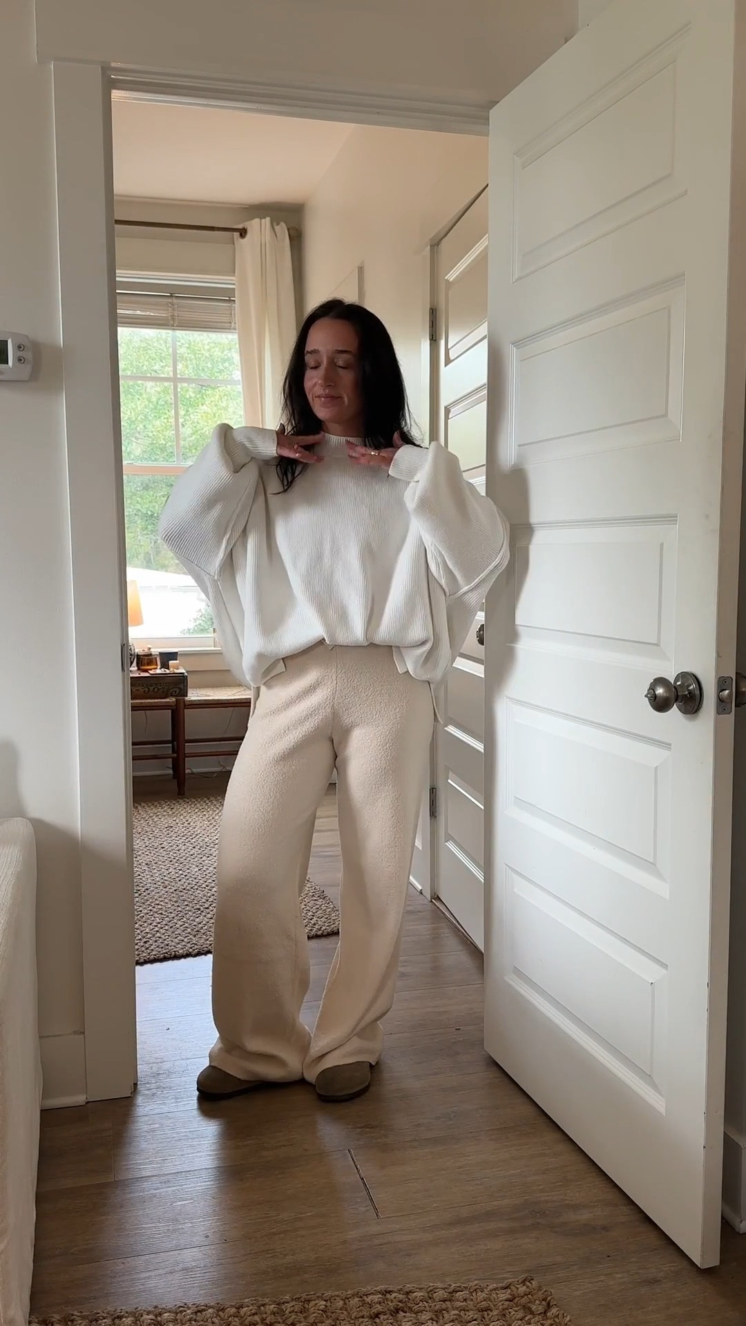 winter cozy outfit

sweater: small
pants: small