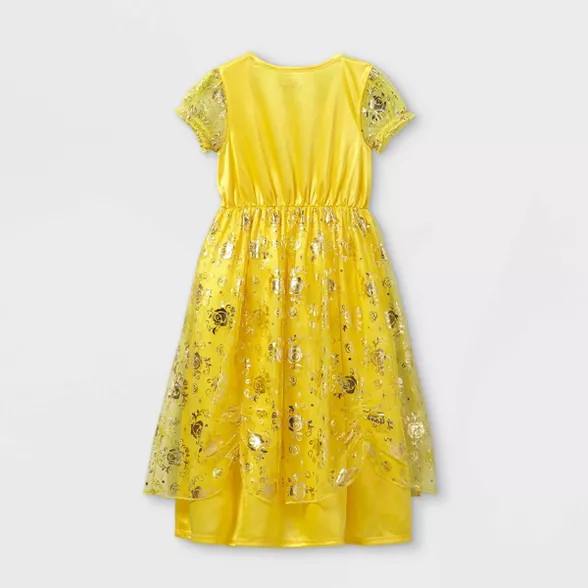 Girls' Disney Princess Belle Nightgown - Yellow | Target