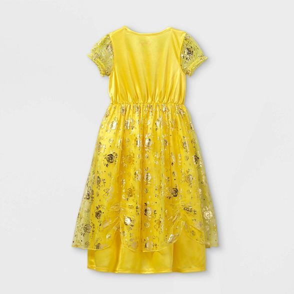 Girls' Disney Princess Belle Nightgown - Yellow | Target