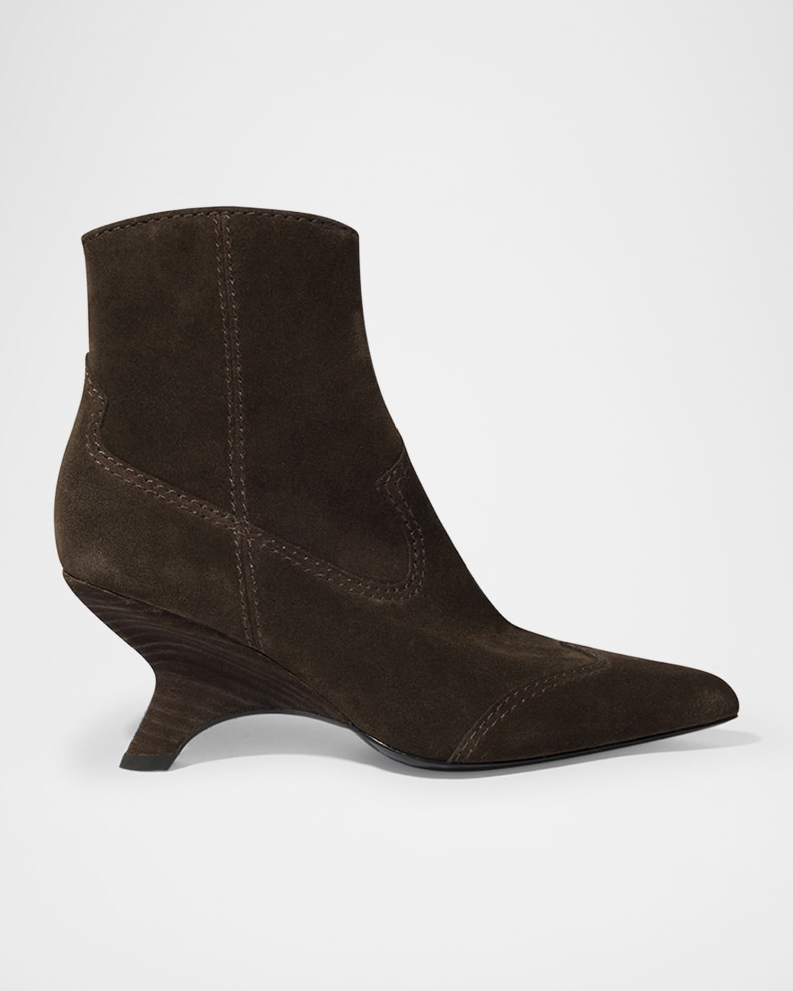 Shadow Suede Western Booties | Neiman Marcus