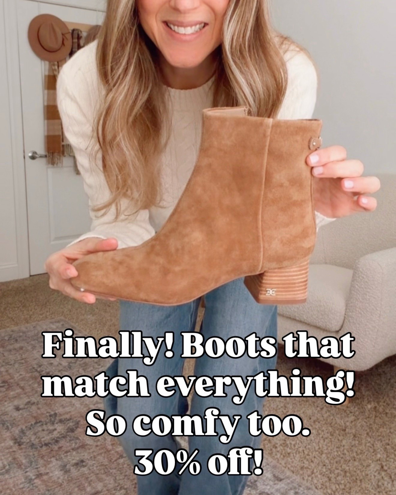 These are the boots I keep reaching for. They truly go with everything, are comfortable enough to wear all day, and the heel height is just right. Even better, they’re currently 30% off.

neutral ankle boots, suede ankle boots, comfortable fall boots, everyday boots for women, brown ankle boots outfit, fall shoes women, winter booties, versatile footwear, affordable fall shoes

#LTKgrwm #LTKHoliday #LTKOver40