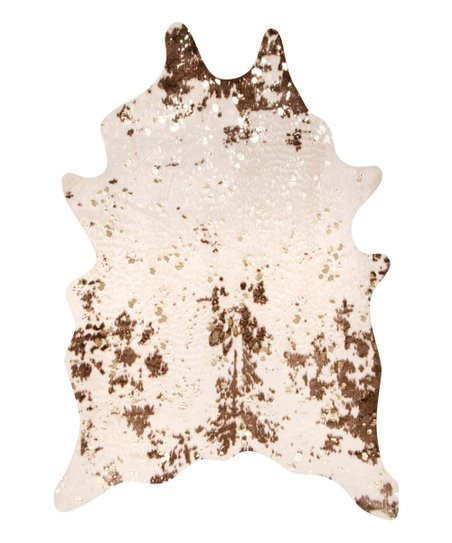 Brown Iraida Faux Cowhide Rug | Zulily