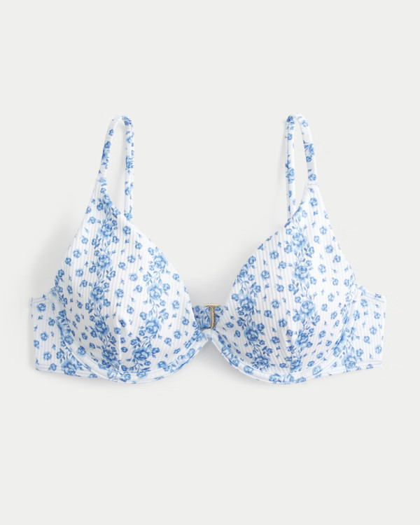Top RatedRibbed Plunge Underwire Bikini Top | Hollister (US)