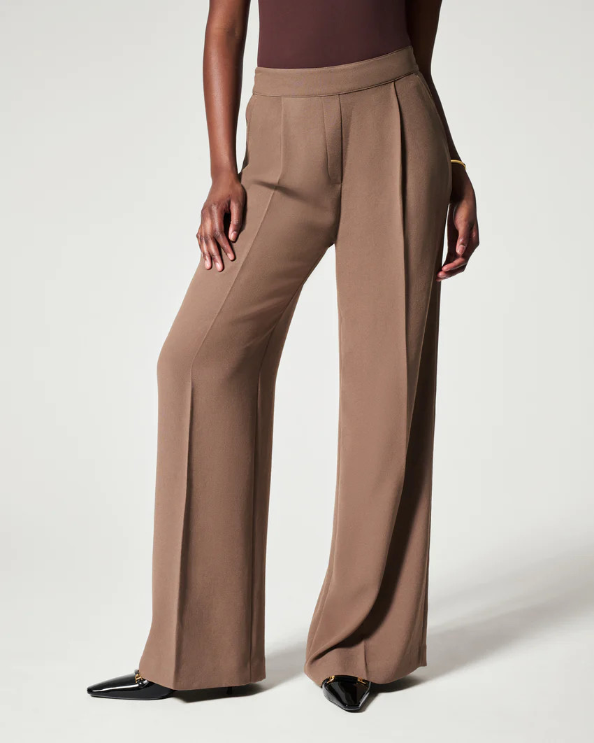 Carefree Crepe Pleated Trouser | Spanx