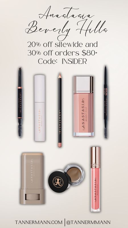 Anastasia Beverly Hills SALE 20% off sitewide and 30% off orders $80+ use Code:  INSIDER

#LTKbeauty #LTKsalealert