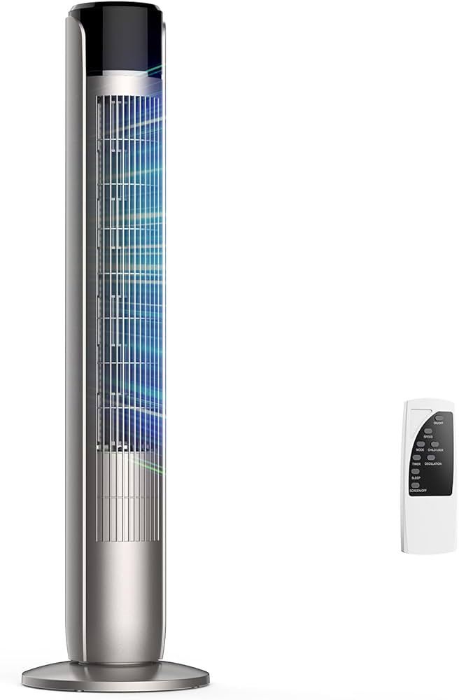 Tower Fan for Bedroom, 36 Inch Bladeless Floor Fan with Remote, 60\u00b0 Oscillating Electric Sta... | Amazon (US)