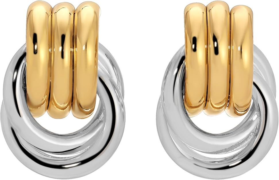 Baby Knot Earrings – Modern Twisted Knot Design – Bold Everyday Jewelry by Heaven Mayhem | Amazon (US)