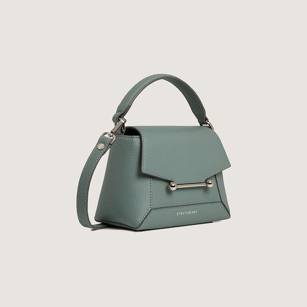 Mosaic Nano - Stone Blue with Silver Hardware | Strathberry