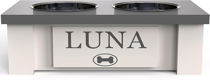 GrooveThis Woodshop - Personalized Elevated Dog Bowl Stand for Large, Medium, Small, X-Small Dogs... | Amazon (US)